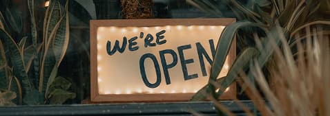 We are open